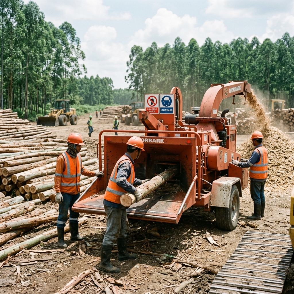 PT. Hasian Bersama Sejahtera wood chip processing facility